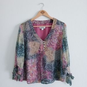 Lovely Semi Sheer Silk lined Top